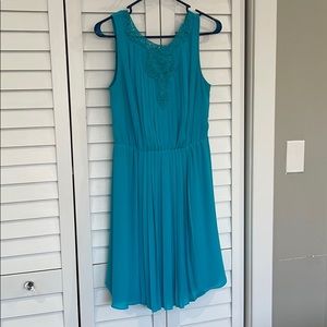 JESSICA SIMPSON•Blue Pleated Sun Dress•Sz 6